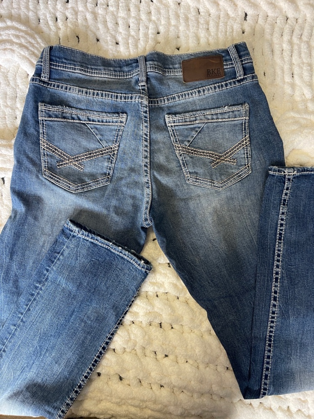 BKE Men’s Jake size W33/L34. Straight leg Jeans in Light Blue Wash - Picture 4 of 5